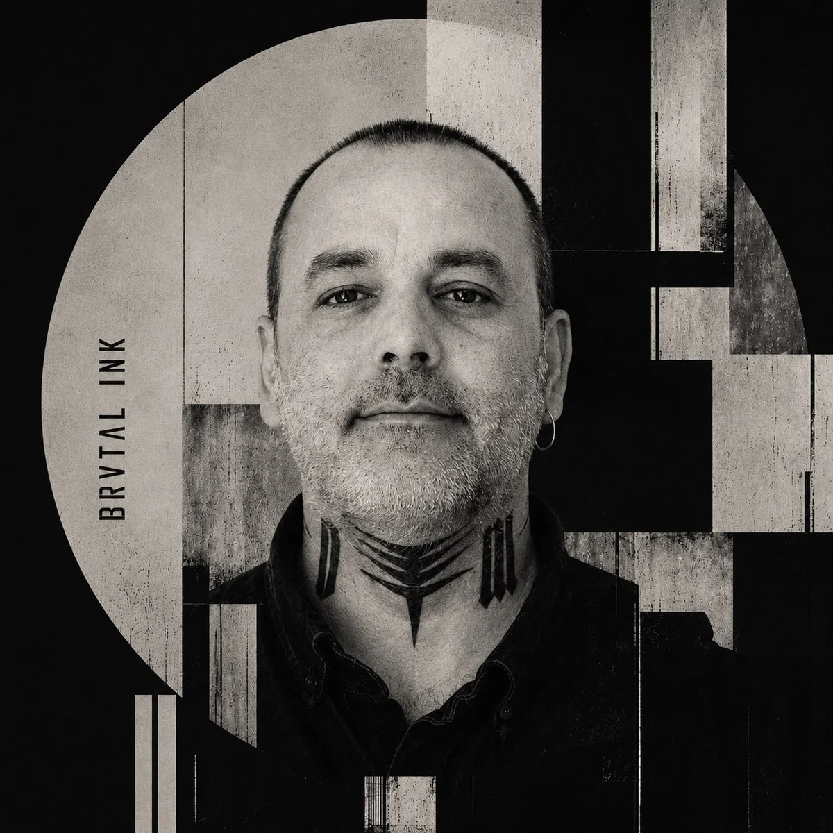 Retrato editorial de Alessi, fundador y artista de Free Life Tattoo